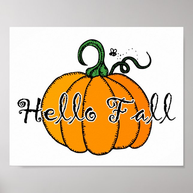 Poster Helpkin Fall Pumpkin Alô Fall (Frente)