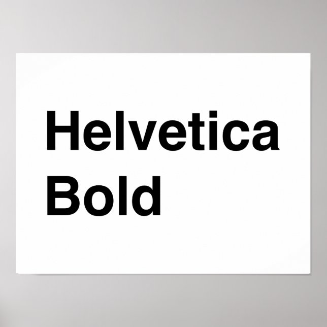 Póster Helvetica Bold (Frente)