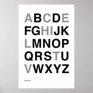 Póster Helvetica Bold