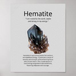 Poster Hematite Crystal Significado