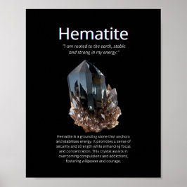Poster Hematite Crystal Stone Significa