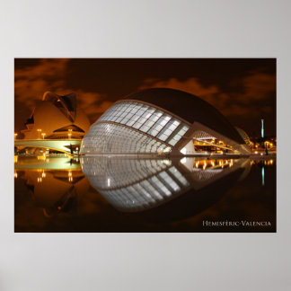 Póster Hemisférico Valência, Ciudad de las Artes y las Ci