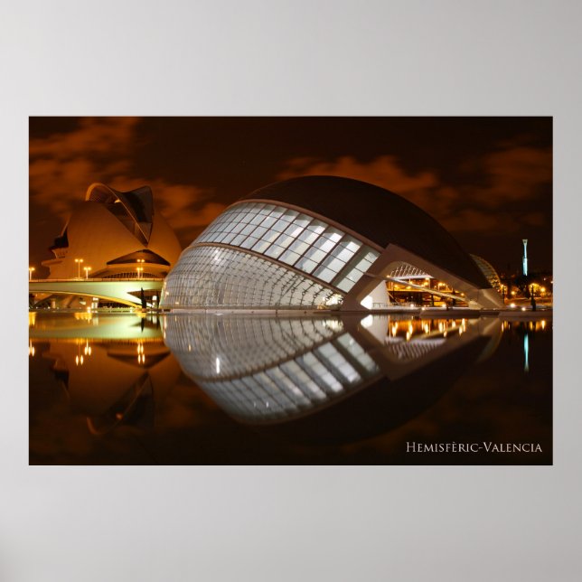 Póster Hemisférico Valência, Ciudad de las Artes y las Ci (Frente)