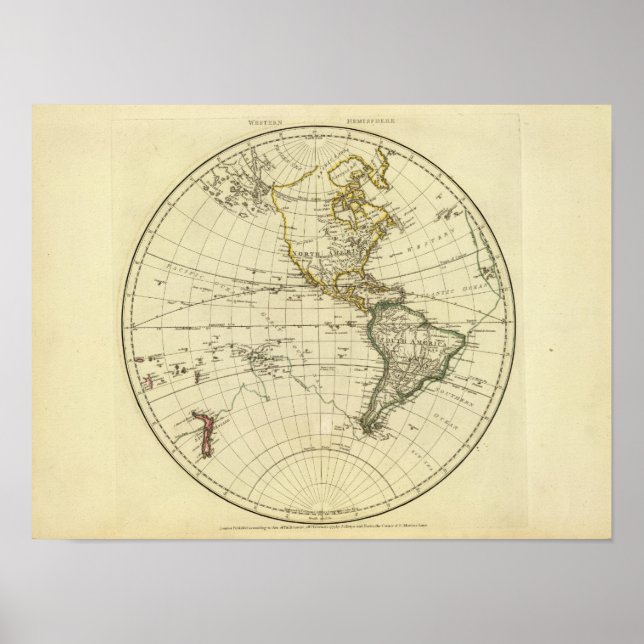 Poster Hemisfério Ocidental 12 (Frente)