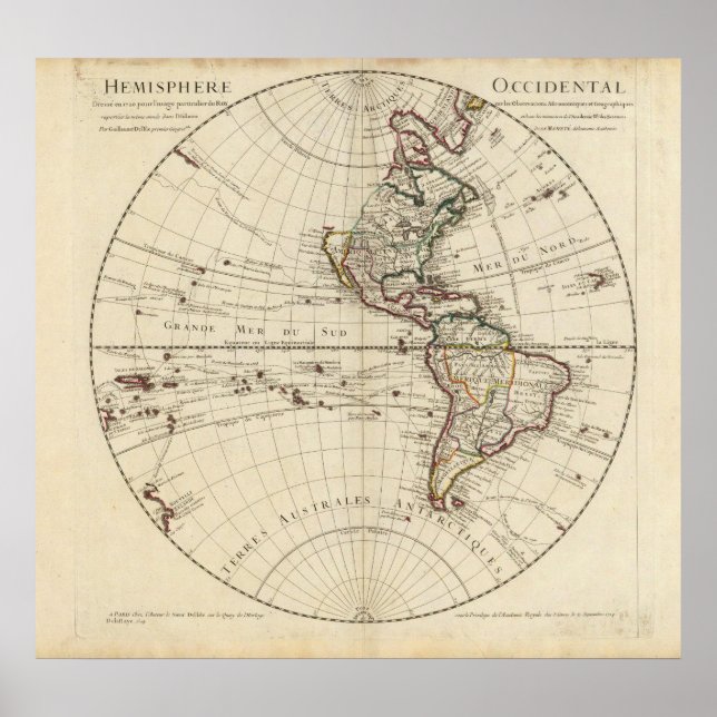 Póster Hemisfério Ocidental 13 (Frente)