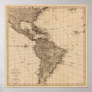 Poster Hemisfério ocidental, Ámérica do Sul