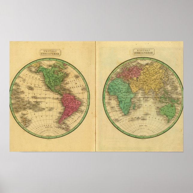 Póster Hemisfério W, Hemisfério E (Frente)