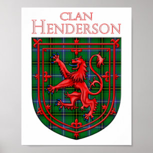 Poster Henderson Tartan Scottish Xadrez Lion Rampant