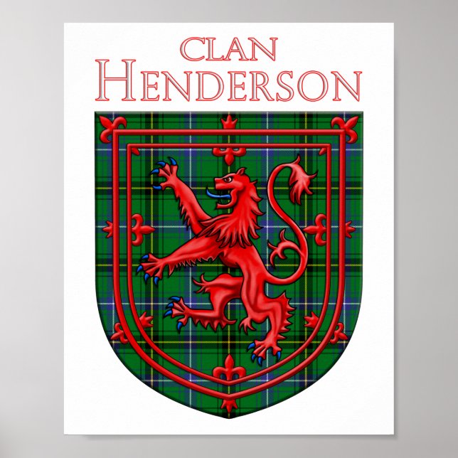 Poster Henderson Tartan Scottish Xadrez Lion Rampant (Frente)