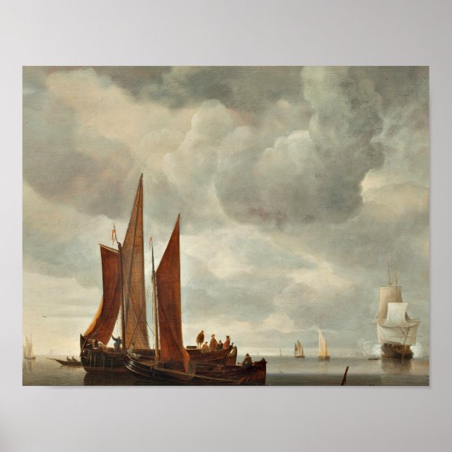 Poster Hendrick Dubbels - Navios Fora de Dordrecht (Frente)