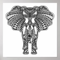 Henna Mehndi - Elefante Indiano Decorado 2