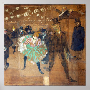 Poster Henri de Toulouse-Lautrec - Dança no Rouge