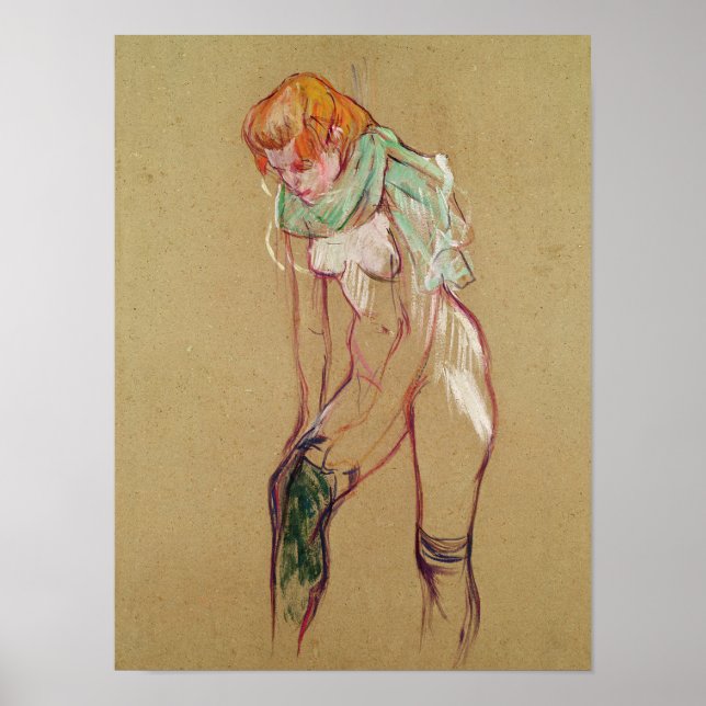Póster Henri de Toulouse-Lautrec | Mulher puxando seu S (Frente)