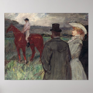 Póster Henri de Toulouse-Lautrec   na pista de corridas,