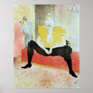 Poster Henri de Toulouse-Lautrec O Palhaço Sentado