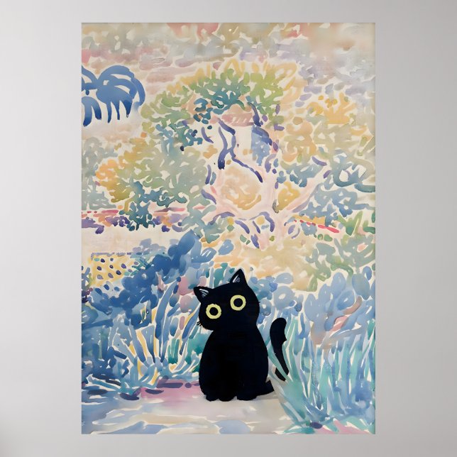 Poster Henri-Edmond Cross Cat Impressão, Jardim em Santo- (Frente)