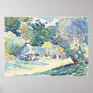 Poster Henri-Edmond Cross: Landscape Watercolor