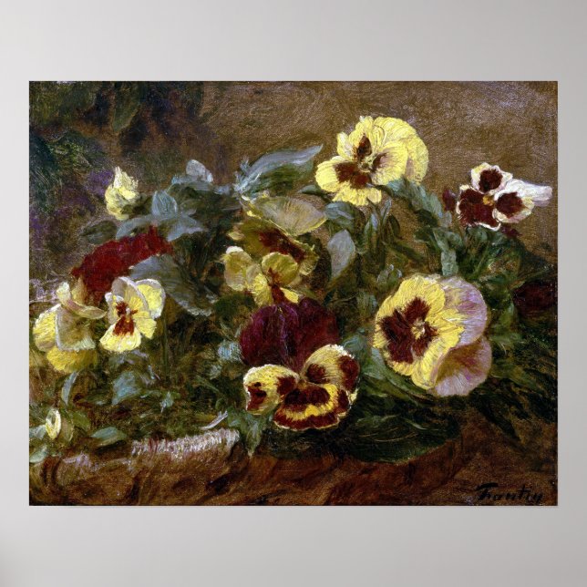 Poster Henri Fantin-Latour Pansies (Frente)