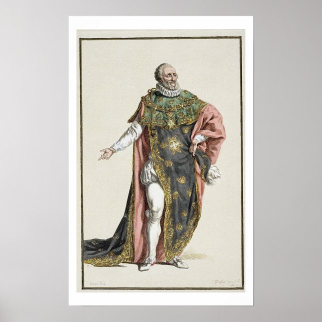Poster Henri IV (1553-1610) King of France, de "Receuil (Frente)