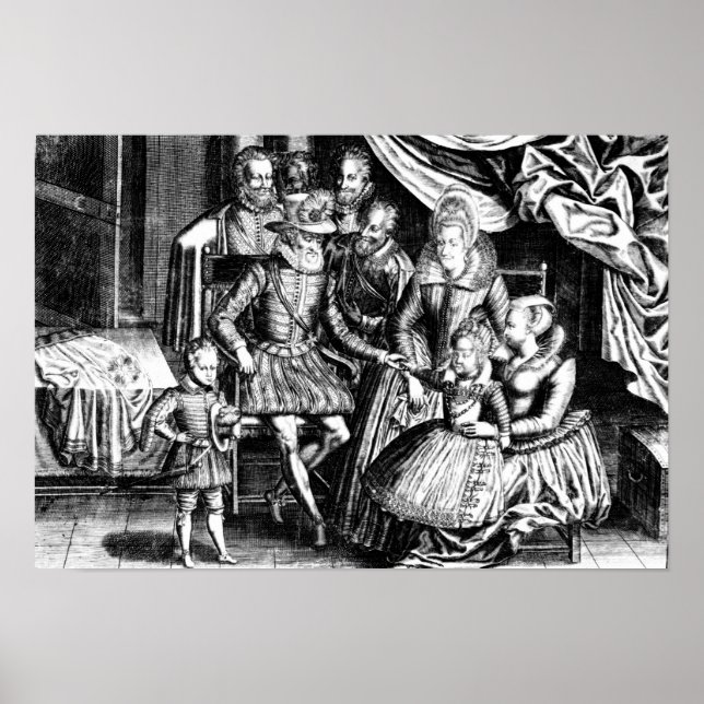 Poster Henri IV Rei da França com sua Família (Frente)