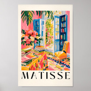 Poster Henri Matisse Bookish Art Impressão, Biblioteca Es