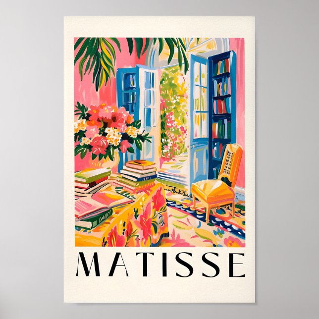 Poster Henri Matisse Bookish Art Impressão, Biblioteca Es (Frente)
