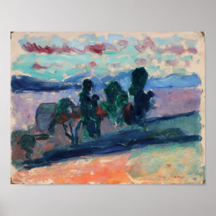 Poster Henri Matisse - Paisagem De Saint Tropez Ao Crepús
