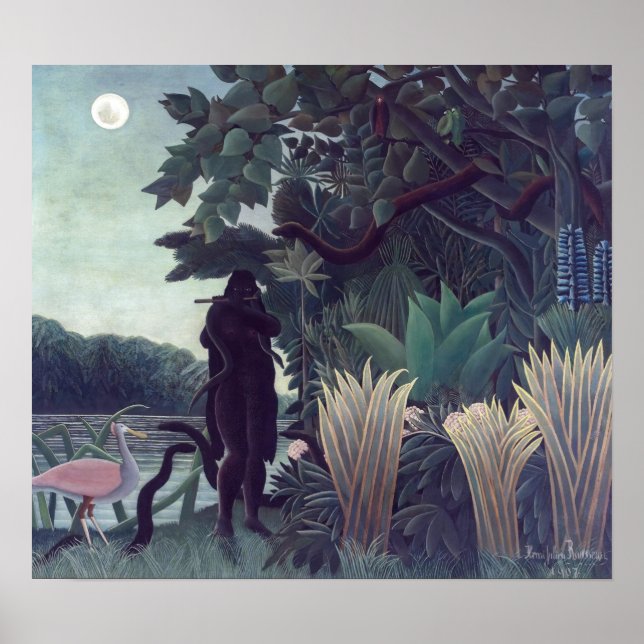 Poster Henri Rousseau - A Cobra Charmer (Frente)