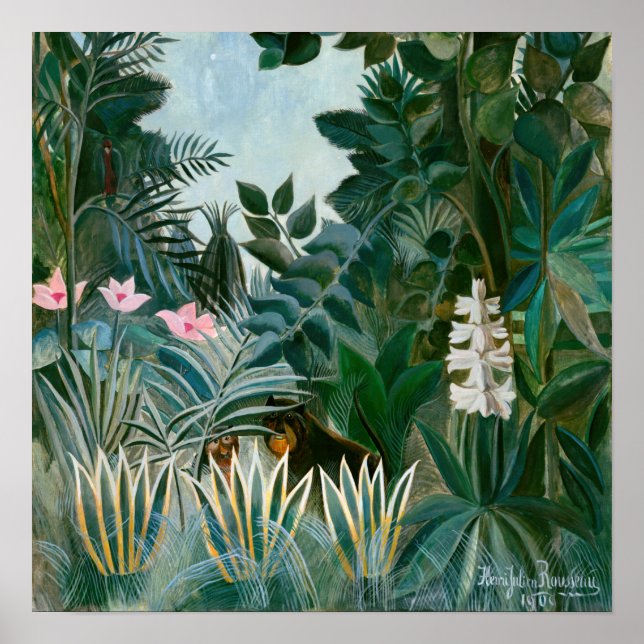 Poster Henri Rousseau - A Selva Equatorial (Frente)
