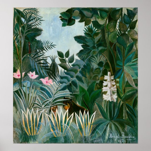 Poster Henri Rousseau - A Selva Equatorial (Frente)