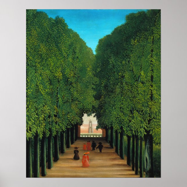 Póster Henri Rousseau, Avenida no Parque na Nuvem Santo (Frente)