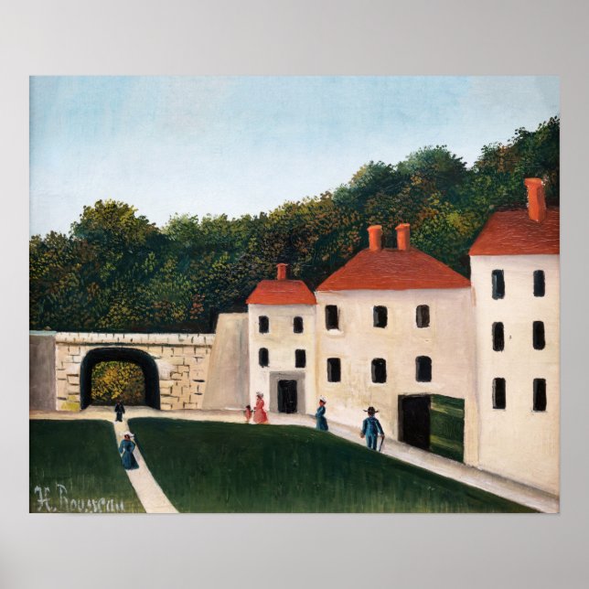 Poster Henri Rousseau - Caminhantes num Parque (Frente)