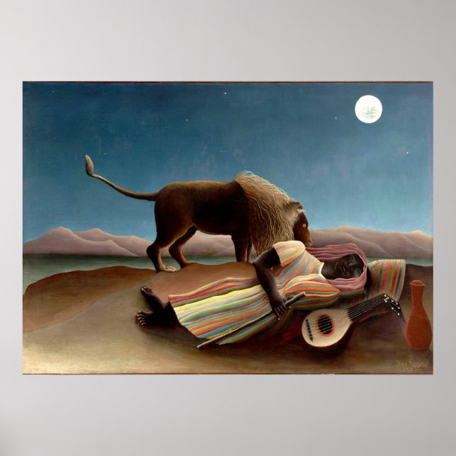 Poster Henri Rousseau - Cigarro Dormindo (Frente)