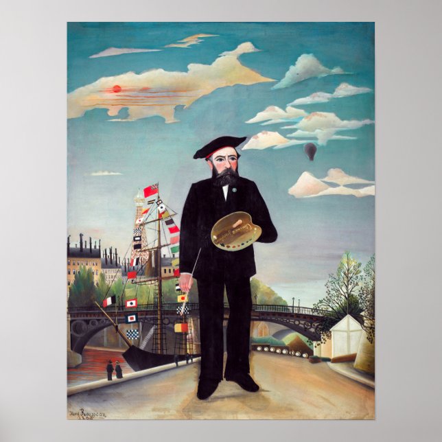 Poster Henri Rousseau - Eu Próprio Retrato-Paisagem (Frente)