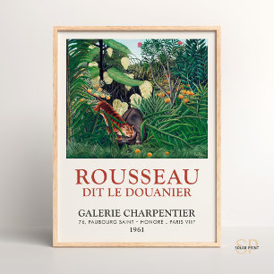 Poster Henri Rousseau Luta Entre Tiger E Buffalo