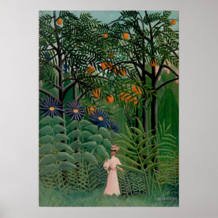 Poster Henri Rousseau - Mulher na Floresta