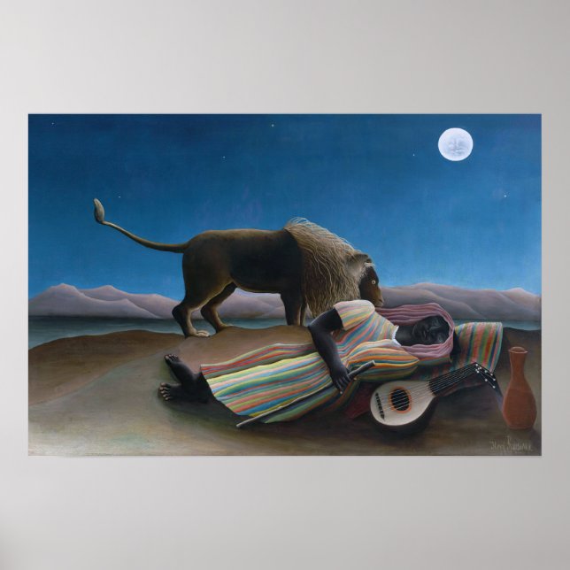 Poster Henri Rousseau - O Cigano Dormente (Frente)