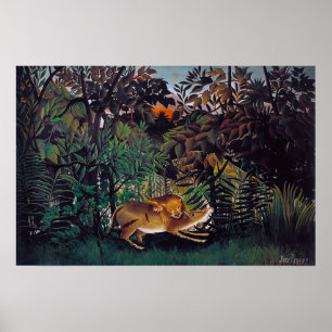 Poster Henri Rousseau - O Leão Fome