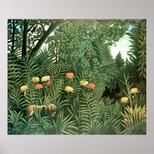 Póster Henri Rousseau Painting