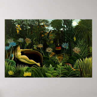 Póster Henri Rousseau Painting