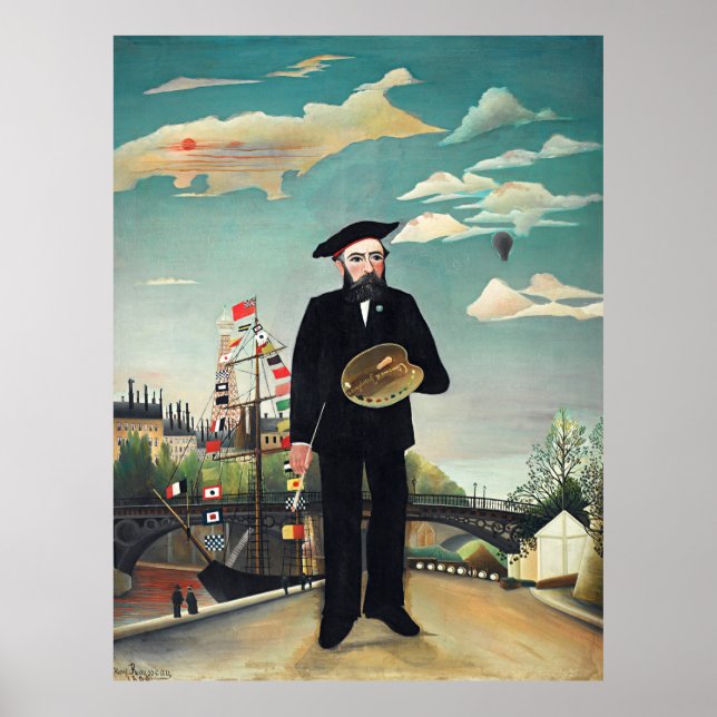 Poster Henri Rousseau - Paisagem autorretrato (Frente)