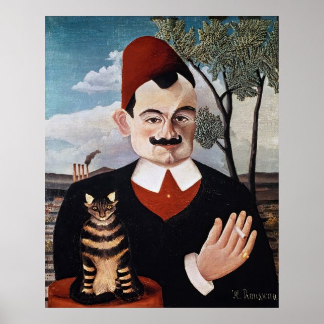 Poster Henri Rousseau - Retrato de Pierre Loti (Frente)