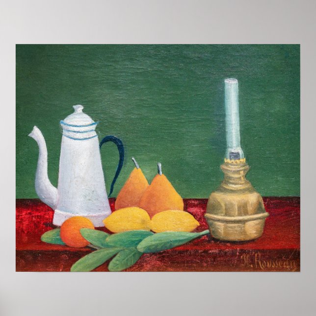 Poster Henri Rousseau - Still Life with Coffee Pot (Frente)