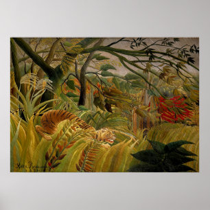 Poster Henri Rousseau - Tiger in a Tropical Storm