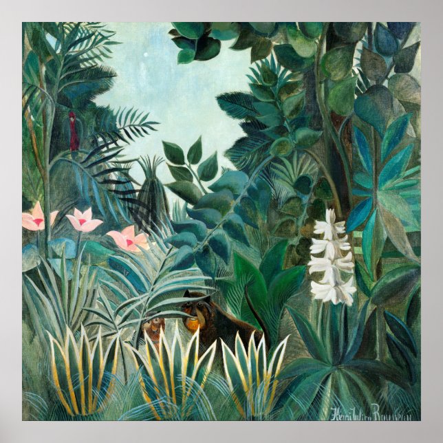 Poster Henri Rousseau Virgin Forest Landscape Botânico (Frente)