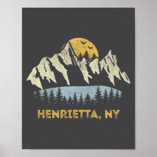 Poster Henrietta Nova York Montanha Pôr do Sol Nascer do