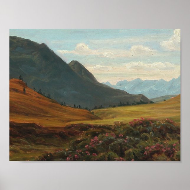 Poster Henrik Gamst Jespersen - Vista dos Alpes (Frente)