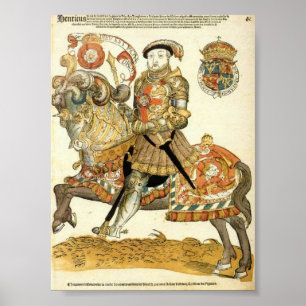 Póster Henrique VIII de Inglaterra em Horseback