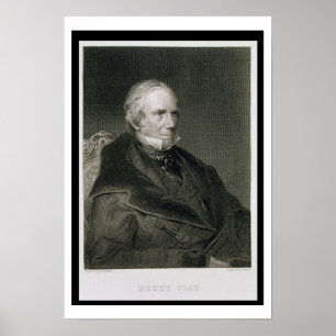 Poster Henry Clay, gravado por Alfred Sealey (d.1862) à