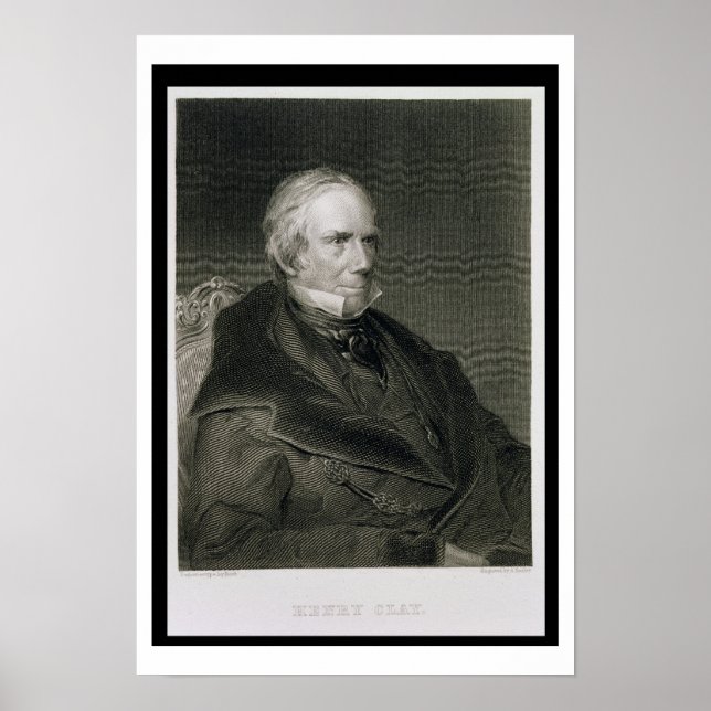 Poster Henry Clay, gravado por Alfred Sealey (d.1862) aft (Frente)